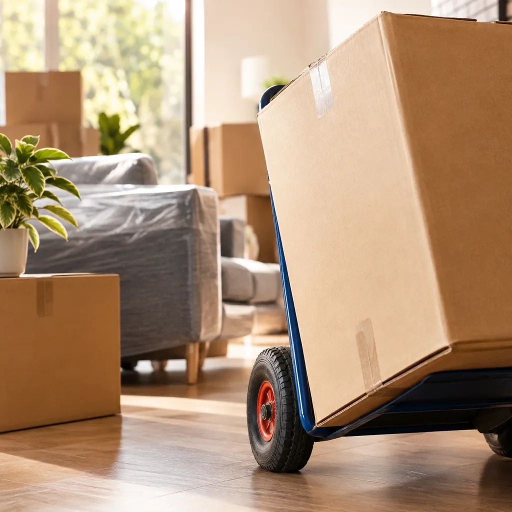 Déménagement de petits et grands volumes à Lyon avec cartons et mobilier protégés