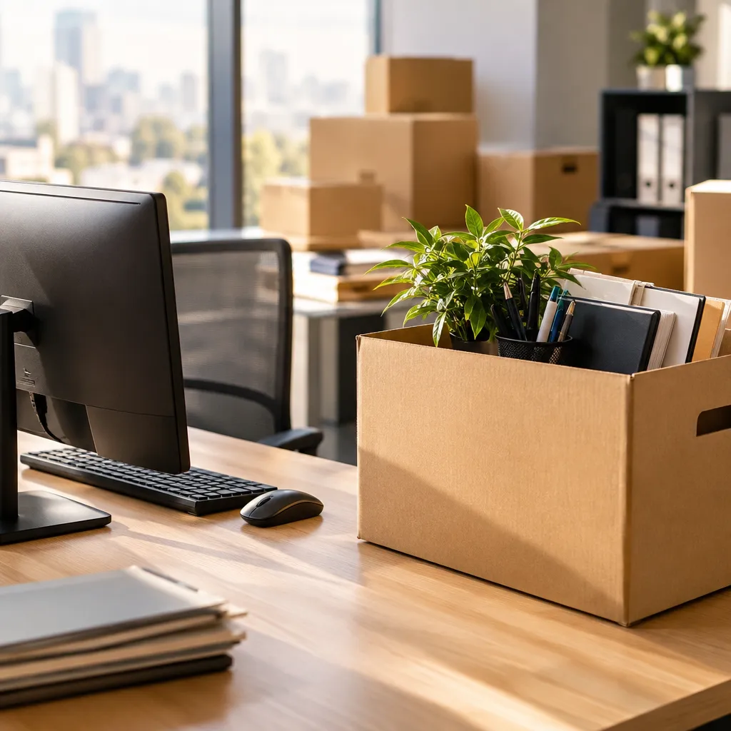 Transfert de bureaux et administrations à Lyon, mobilier professionnel emballé