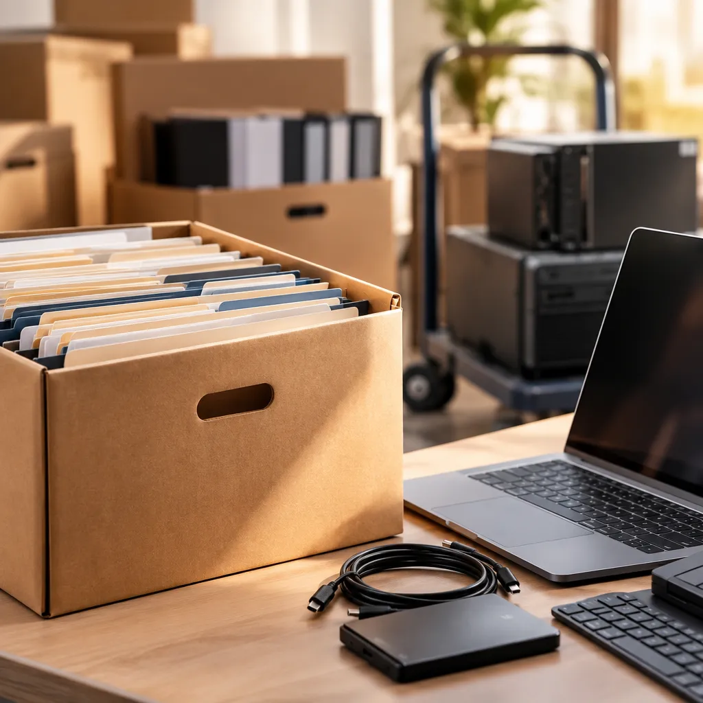 Transfert d'archives et de matériel informatique en caisses sécurisées à Lyon